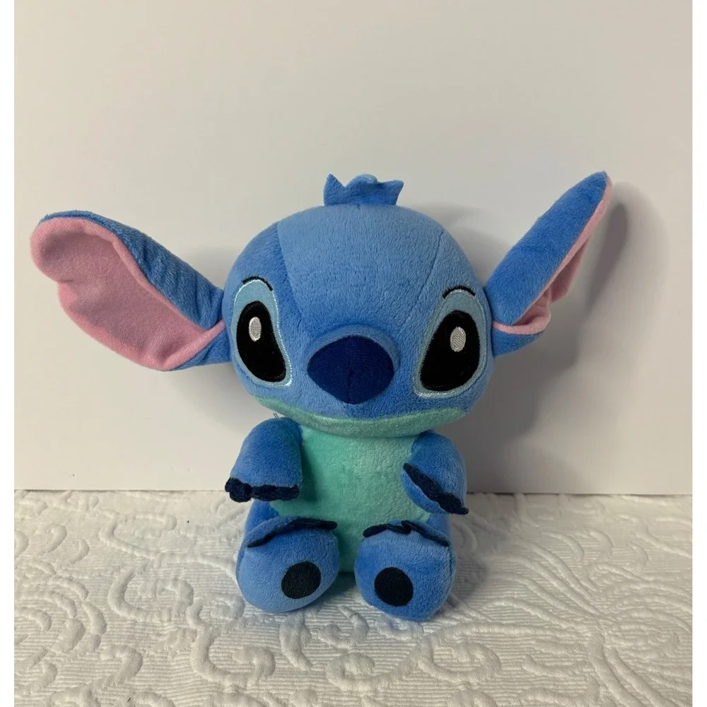 Disney‎ Stitch 8 inch Plush Stuffed Toy Animal Blue With Suction Cup to Hang